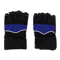 Riaxa - 3 Colors Gloves Gym Body Building Dumbbells Sports Exercise Training Wrist Fitness Weight Lifting Gloves for Men Women#W21 [ Blue ]