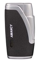 AMANCY Jet Torch Blue Flames Refillable Butane Cigar Lighter with Built In Cigar Punch/Gift Box