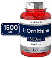 L Ornithine 1500mg | 120 Capsules | Non-GMO & Gluten Free Supplement | Free Form L-Ornithine | by Horbaach