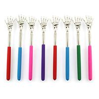 8 Pieces Skull Palm Telescopic Back Scratcher Hand Massager backslap with Rubber Handles(Random Color) (8 PCS)