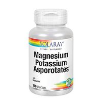 Solaray Magnesium and Potassium Asporotates w/ Bromelain | Healthy Electrolyte, Muscle, Heart & Cellular Support | 60 Servings | 120 VegCaps