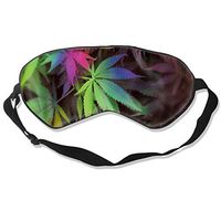 Perfect Tie Dye Pot Leaf Weeds Sleep Eye Mask - Light Blocking Sleep Mask Soft Comfortable Blindfold 100% Block Out Light Best Blinder for Travel/Sleeping/Shift Work/Meditation