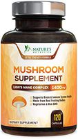 Mushroom Supplement with Lions Mane, Reishi, Chaga, Maitake - Daily Immune System and Nootropic Brain Support Formula - Made in USA - Natural Energy and Focus - 120 Capsules