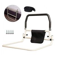 Nurth Foldable Bedside Handrail Portable Assisting get up Anti-Fall Secure Bed Rail No Punch Bed guardrail Prevention Aid with Seat Belt and Storage Pouch Bag for Seniors Home Hospital Bedroom (A)