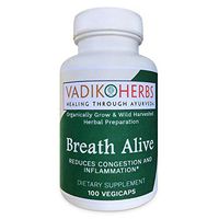 Breath Alive by Vadik Herbs | All Natural Lungs and bronchial Supplement | Herbal Respiratory Health | All Natural Ayurvedic Lung Health (1 Pack)