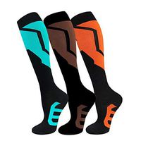 Compression Socks for Men & Women(3 Pairs),15-20mmHg is Best Stockings for Running,Nurses,Athletic,Medical,Pregnancy,Travel-Boost Performance,Blood Circulation&Recovery