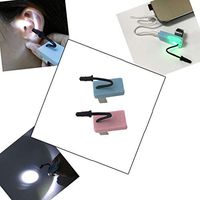 Glumes Mini Flashlight Ear Wax Removal Tool for Kids Pocket Small Handy LED Light Flexible Ear Cleaner Tool LED Light Ear Canal Clean Pen Light Safely and Gently Cleanses Ear (Blue)