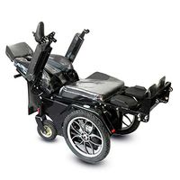 ZXOIHH Old Scooter, Disabled Electric Wheelchair, One-Touch Operation Can Stand/Lie Flat, Electromagnetic Brake ABS System
