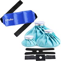 Ohuhu 3 Packs [11" 9" 6"] Ice Bags with 2 Wrap + 14.5''x 5.5'' Gel Pack