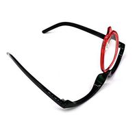 Reading Glasses Magnifying Make-up Glasses Eyes Makeup Glasses flip Lenses for Women (+2.0,Black)