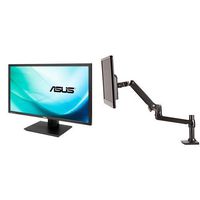 ASUS PB287Q 4k UHD LED Monitor with 3840X2160 Resolution (Black, 28-Inch) & AmazonBasics Single Monitor Display Mounting Arm Set