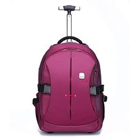 19 inches Laptop Travel Rolling Backpack Waterproof Wheeled,Purple