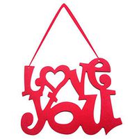 bromrefulgenc Hoilday Hanging Sign,Wall Decor,Non-Woven Love You Valentine's Day Wall Door Hanging Sign Wedding Decoration