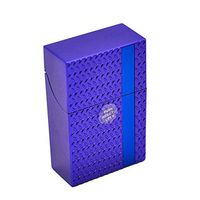 Fan-Ling 1PC Sugar Skull Plastic Cigarette Box Holder Pocket Tobacco Storage Hard Case,Tobacco Storage Box,Approx Accommodate 85MM 20 Cigarettes (Blue)