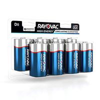 Rayovac D Batteries, Alkaline D Cell Batteries (8 Battery Count)