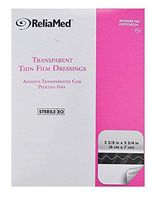 ReliaMed Hydrocolloid & Foam ZDTF238234 2.38 x 2.75 Inch Transparent Thin Film Adhesive Dressing by ReliaMed