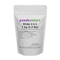 BCAA Powder 2.2 lbs (1000g) Instantized 2:1:1 Branch Chain Amino Acids 100% Pure Unflavored by powdermint