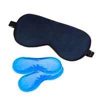 Ice Gel Natural Silk Eye Mask (with Two Gel Bags),Cold Pack & Cool Compress for De-Stress and Revitalize, Flex Gel Beauty for Puffy Eyes and Dry Eye