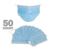 50Pcs Disposable 3-Layer Masks, Anti Dust Breathable Disposable Earloop Mouth Face Mask, Comfortable Medical Sanitary Surgical （in Stock）