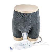 YxnGu Male Reusable Collection Urinal Bag - Ventilate Urine Collector for Men - Portable Wearable Incontinence Underpants - Men's Urinal Bag (Size : S)