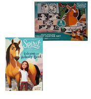 Spirit Riding Free Coloring Book with Color Your Own Velvet Poster Set