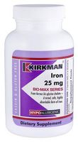 Iron 25 mg Bio-Max Series Capsules - Hypo - 120 ct by Kirkman Labs