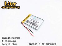 3.7V 1800mAh 405055 Lithium Polymer Ion Rechargeable Battery Lithium Polymer Li-Po Battery for MP4 GPS MP3 Bluetooth Stereo DIY Gift