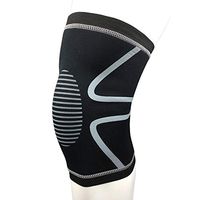 Peak Grit Knee Compression Sleeve for Men and Women | Premium Black and Grey Sports Brace Support | Basketball, Crossfit, Lifting, Running Friendly | Christmas Stocking Stuffer