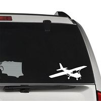 GottaLoveStickerz Cessna Plane Pilot Aircraft Removable Vinyl Decal Sticker for Laptop Tablet Helmet Windows Wall Decor Car Truck Motorcycle - Size (20 Inch / 50 cm Wide) - Color (Matte White)