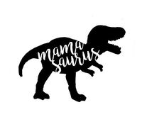 CCI Mamasaurus Funny T Rex Mom Life Decal Vinyl Sticker|Cars Trucks Vans Walls Laptop| Black |5.5 x 4 in|CCI1617