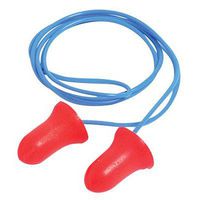 Max Disposable Earplugs - max pre shaped fm ear plug w/poly crd red/wht/bl