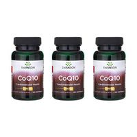 Swanson CoQ10 Heart Health Cardiovascular Brain Energy Antioxidant Support Coenzyme Q10 Supplement 100 mg 100 Capsules (3 Pack)