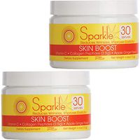 Sparkle Skin Boost Apple Ginger (2-Pack) Verisol Collagen Peptides Protein Powder Vitamin C Supplement Drink