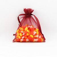 Burgundy Sheer Organza Pouch (12)