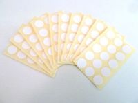 Minilabel Pack Of 150 , 15mm Round , White Paper Circle Labels , Removable Low Tack Adhesive , Easy To Remove , Plain Dot Stickers