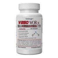 Superior Labs - Vaso Worx Advanced - Vasodilation, No2 Booster Supplement for Maximum Pumps, Endurance & Energy - Vascular Booster - 120 Vegetable Capsules