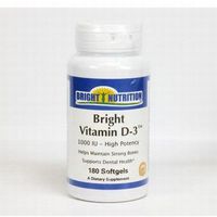 Bright Vitamin D-3-1000 IU - 180 Softgels
