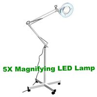 5X Magnifying LED Floor Lamp with Swivel Arm Spa Equipment Facial Machine Beauty Tool