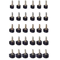 sansheng 30PCS Shoe Repair Stiletto Replacement Heels Tips, High Heel Shoe Repair Tips Taps Dowel Lifts Replacement (Black)5 Different Sizes