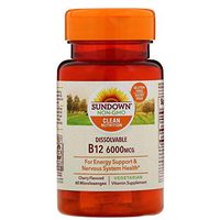 Sundown Naturals Super Potency Sublingual B-12 6000 mcg Tablets 30 Tablets (Pack of 2)