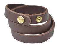 Triple Wrap Genuine Leather Essential Oil Diffuser Bracelet (Dark Brown)
