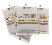 StogieFresh 72-Percent RH Humidity Packs (4 Pack at 60 Grams), Best 2-Way Control That Keeps Cigars Fresher for Longer by Essential Values