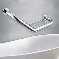 Hong Tai Yang XF Bathroom Safety Rails, Copper for The Elderly Accessible Safety Bathtub Toilet Handle with Soap Dish (Color : B)