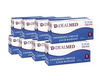Dealmed 6" Conforming Stretch Gauze Bandages, 4.1 Yards Stretched, 6 Count (8 Pack)