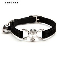 365Cor(TM) Bling Pirate Skull Cat Collar Pet Products charms and accessories with Safety Elastic Belt 5 Colors
