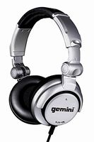 Gemini DJX Series DJX-05 Professional Audio Collapsible Lightweight DJ Headphones with 50mm High-Output Drivers and 4.5ft. Tangle-Free Cable, Silver