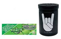 Herb Airtight Container Fresh Kettle with Juicy Jay's Green Apple 1.25 Flavored Hemp Rolling Papers 1 Count DC Crafts Nation- Metal
