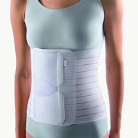 BORT 104150 PostOban® Thorax Abdominal Support Binder Post-Operative, Post Pregnancy, Abdominal Injury Post-Surgical Abdominal Binder Bariatric Belly Plus Size Made in Germany (White, Size 3/8.3")