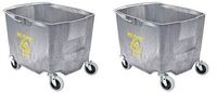 Impact 2635-3G Polyethylene Mop Bucket with 3" Casters, 26-35 qt Capacity, 18-3/8" Length x 15-15/16" Width x 14" Height, Gray (2-(Pack))