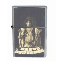 France Fortune Teller Gypsy Wind Proof Dual Torch Refillable Lighter D-176